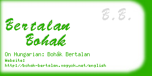 bertalan bohak business card