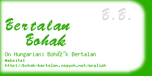 bertalan bohak business card